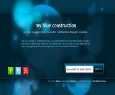 my blue construction blogger template