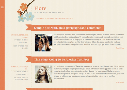 Fiore Blogger Template - Toggle Sidebar