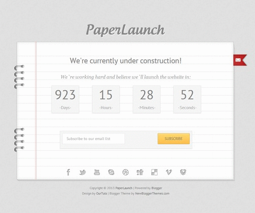 PaperLaunch Blogger Template Contact Form