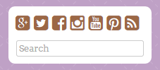 Social Buttons - Babylog Blogger Template