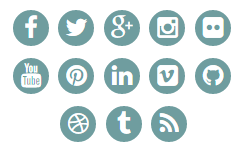 Social Buttons - Fictive Blogger Template