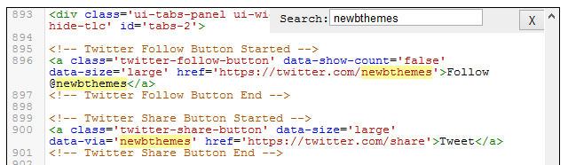 Twitter Follow and Share Buttons Code