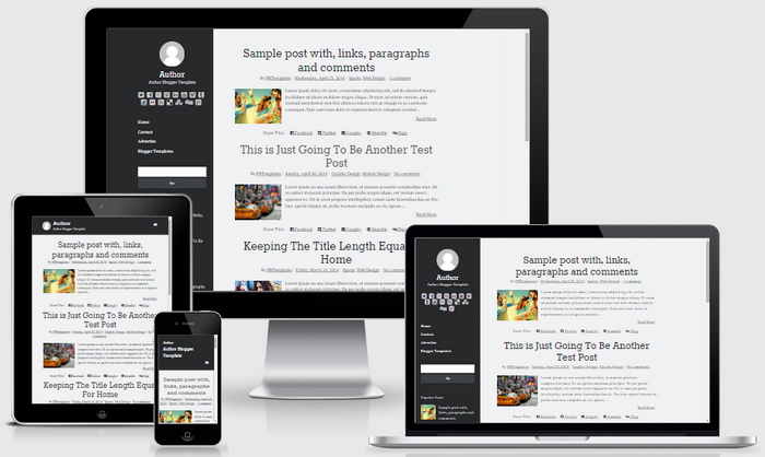 Responsive Author Blogger Template