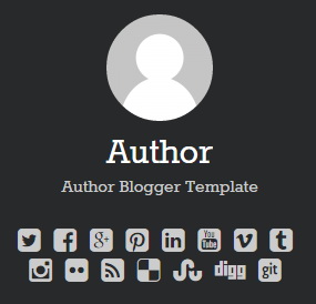 Social Buttons - Author Blogger Template