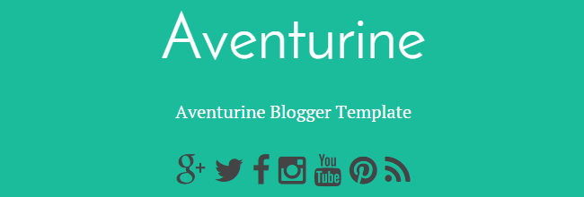 Social Buttons - Aventurine Blogger Template