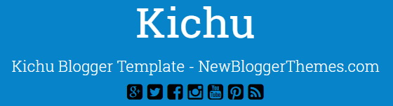 Social Buttons - Kichu Blogger Template