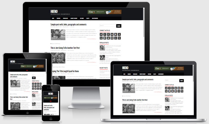 Responsive View - Hiero Blogger Template