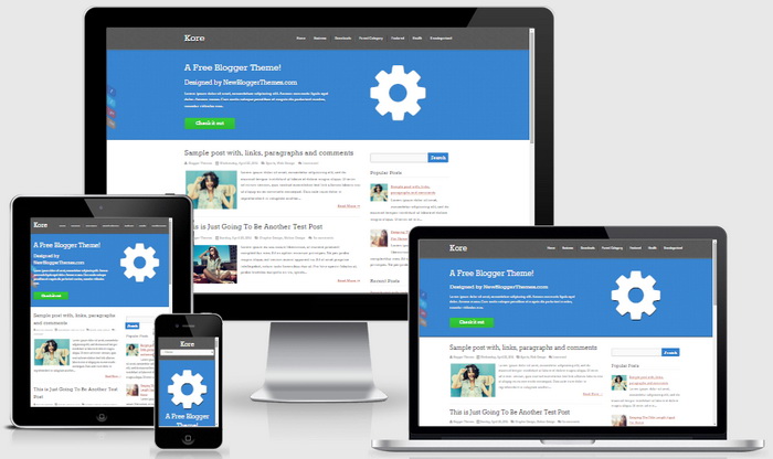 Responsive View - Kore Blogger Template