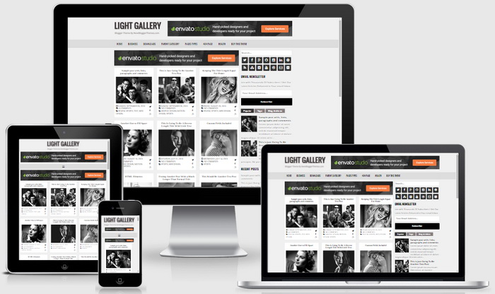 Responsive View - Light Gallery Blogger Template