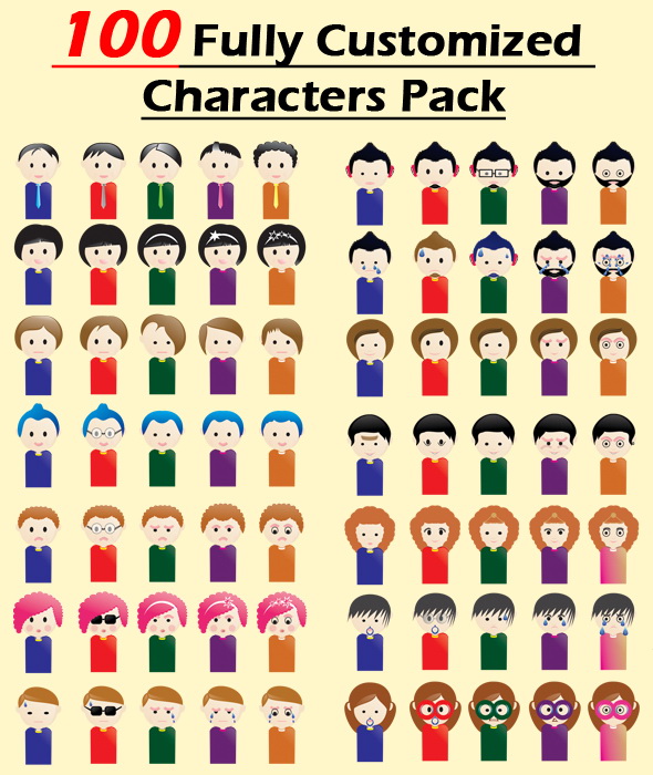 Customizable Characters Pack - Preview 1