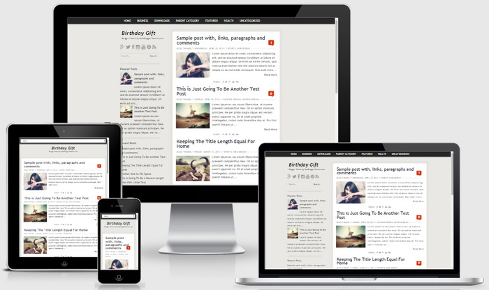 Responsive View - Birthday Gift Blogger Template