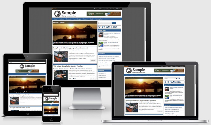 Responsive View - Frontier Blogger Template