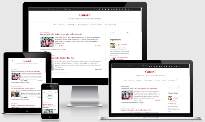 Responsive View - Canard Blogger Template