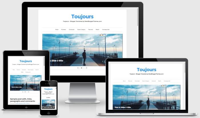 Responsive View - Toujours Blogger Template