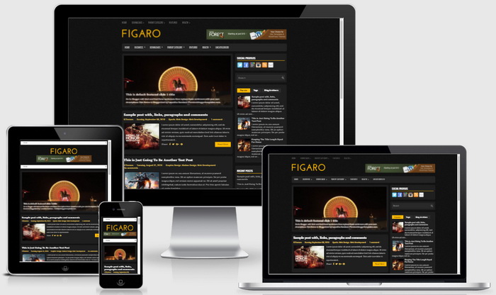 Responsive View - Figaro Blogger Template