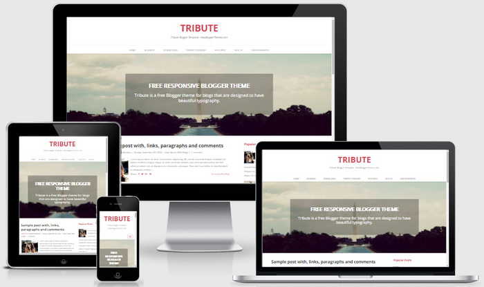 Responsive View - Tribute Blogger Template
