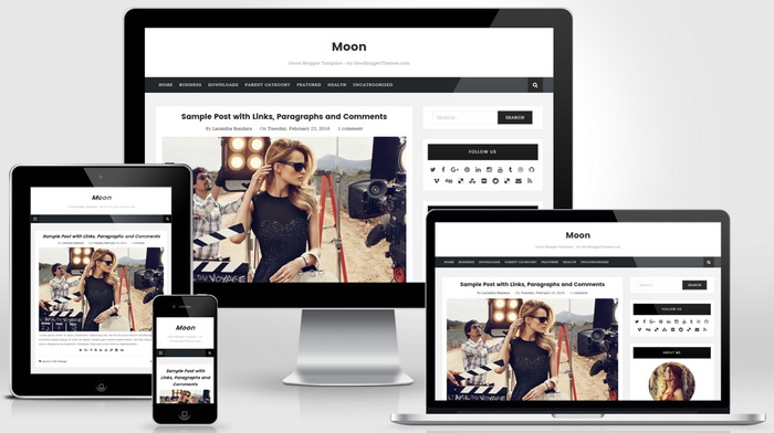 Responsive View - Moon Blogger Template