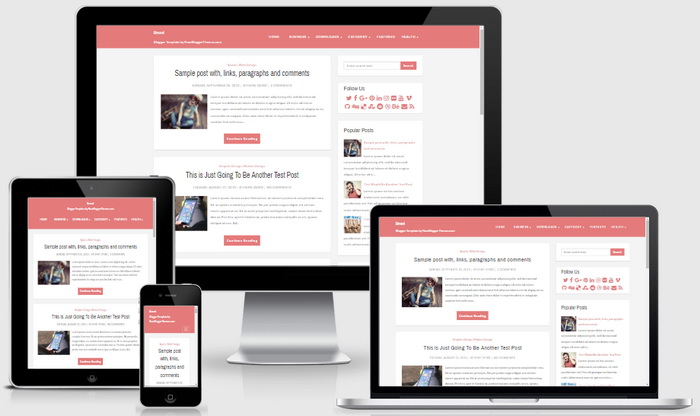 Responsive View - Brood Blogger Template