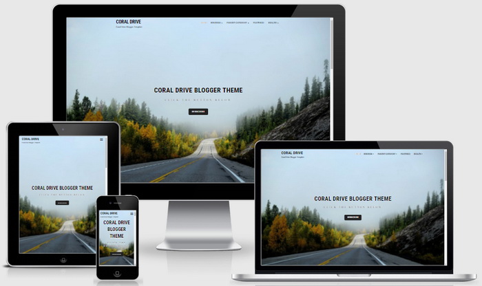 Responsive View - Coral Drive Blogger Template