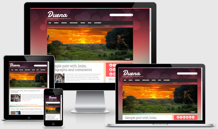 Responsive View - Duena Blogger Template
