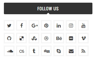 Sidebar Social Buttons - Bulan Blogger Template