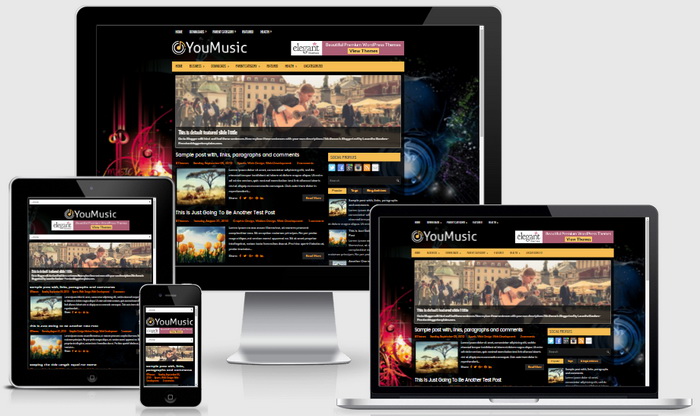 Responsive View - YouMusic Blogger Template