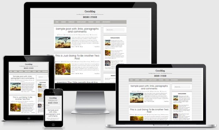 Responsive View - CocoMag Blogger Template