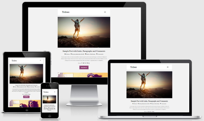 Responsive View - Tribes Blogger Template