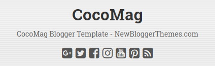 Social Buttons - CocoMag Blogger Template