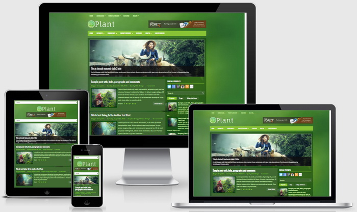 Responsive View - Plant Blogger Template
