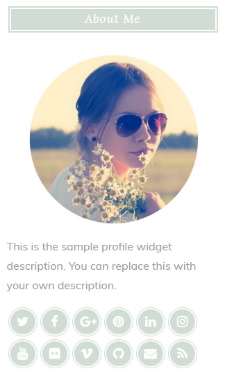 About Me Widget - Lycka lite Blogger Template