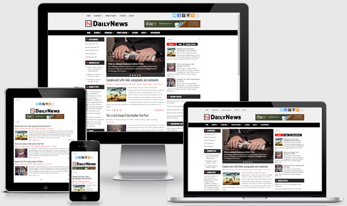 Responsive View - DailyNews Blogger Template