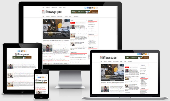 Responsive View - iNewspaper Blogger Template