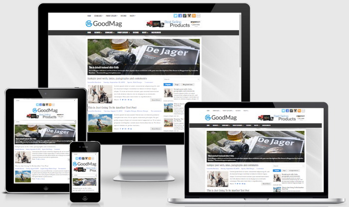 Responsive View - GoodMag Blogger Template
