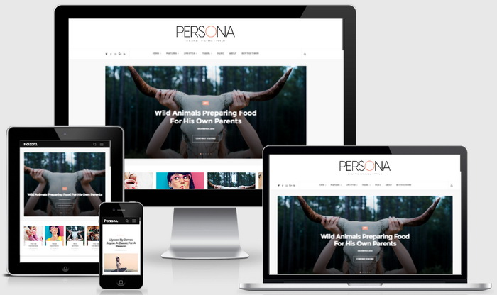 Responsive View - Persona Blogger Template