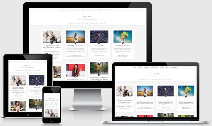 Responsive View - Stacker Blogger Template