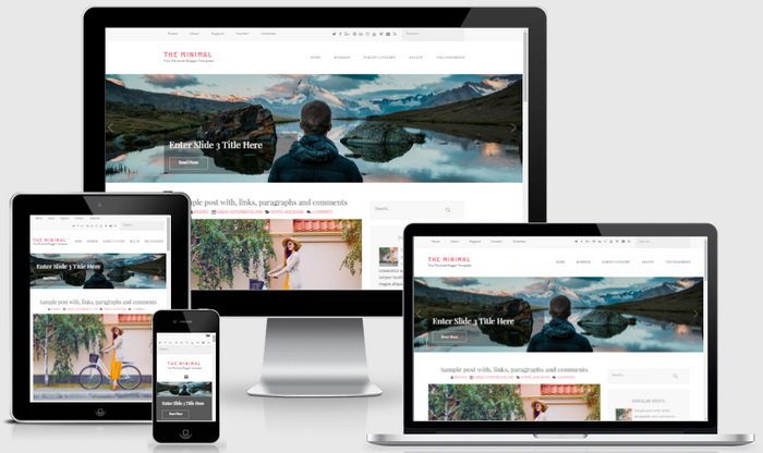 Responsive View - The Minimal Blogger Template