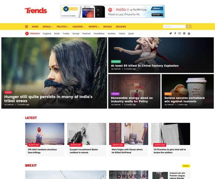 Trends Blogger Template