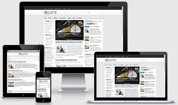 Responsive View - Suitte Blogger Template