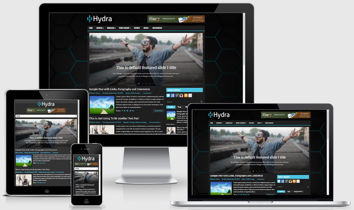 Responsive View - Hydra Blogger Template