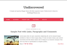 Undiscovered Blogger Theme
