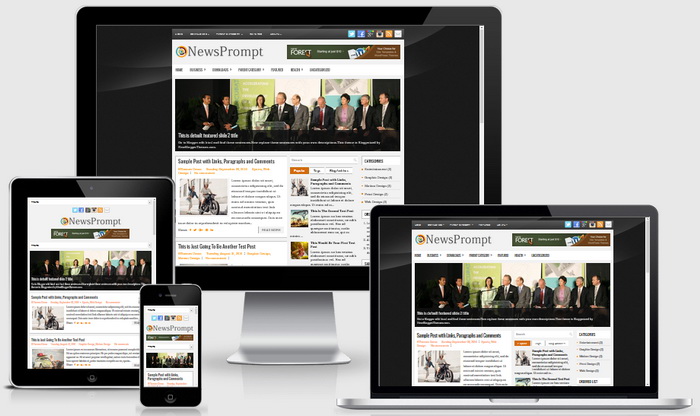 Responsive View - NewsPrompt Blogger Template