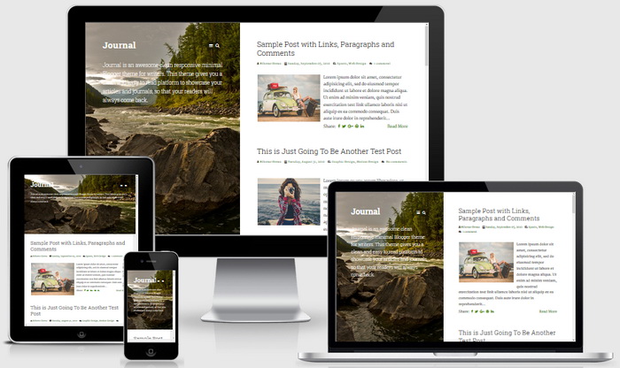 Responsive View - Journal Blogger Template