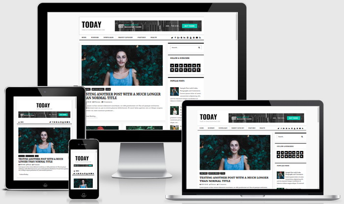 Responsive View - Today Blogger Template