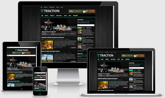 Responsive View - Traction Blogger Template