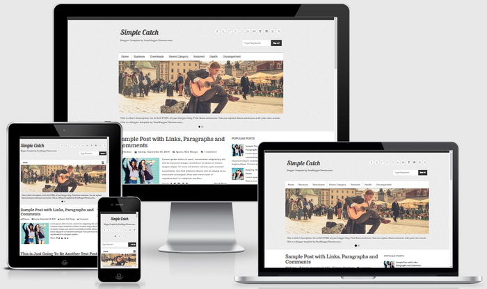 Responsive View - Simple Catch Blogger Template