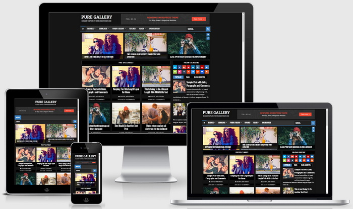 Responsive View - Pure Gallery Blogger Template