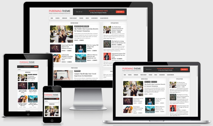 Responsive View - PureMag Blogger Template