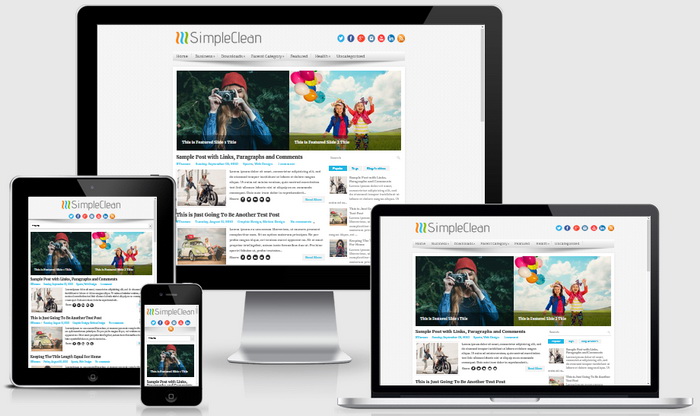 Responsive View - SimpleClean Blogger Template