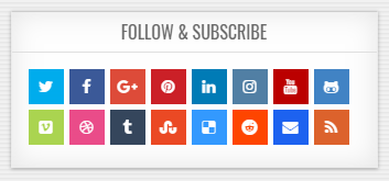 Social Buttons - PureMag Blogger Template